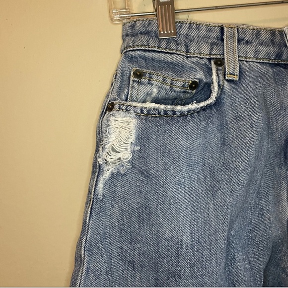 Carmar LF Denim Shorts Size 26 Blue Shorts Distressed Cuffed High Rise - Picture 4 of 12